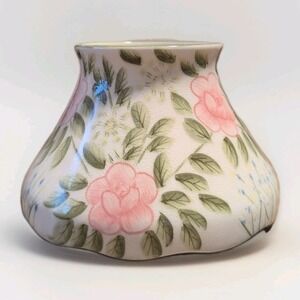 Retired Yankee Candle Shade Topper French Floral Ceramic Decor Large Size 4"x 6"